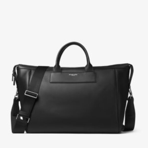 Michael Kors Mens Henry Leather Duffle Bag Weekender Travel Overnight Bag - Picture 1 of 11